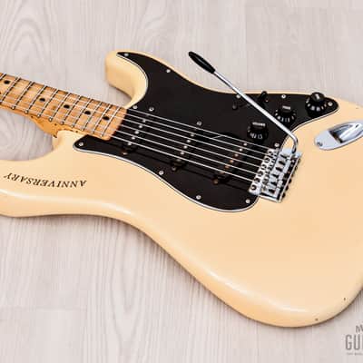 1980 Fender Stratocaster 25th Anniversary Model Vintage Guitar Pearl White w/ Case image 9