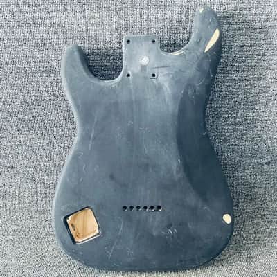 Black Basswood Guitar Strat Style Body image 5