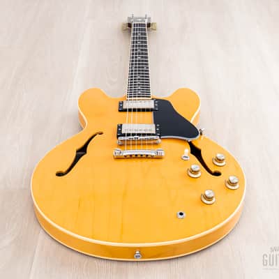 2002 Epiphone Elite 1963 ES-335 Dot Natural w/ Open Book Headstock, Case & Tag, Japan Terada image 11