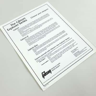 Gibson Explorer Series 90th Anniversary Dealer Flyer 80s image 2