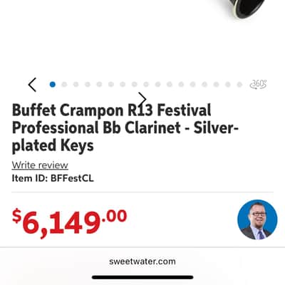 Buffet Crampon R-13 Festival Professional Clarinet SN 709525 image 7