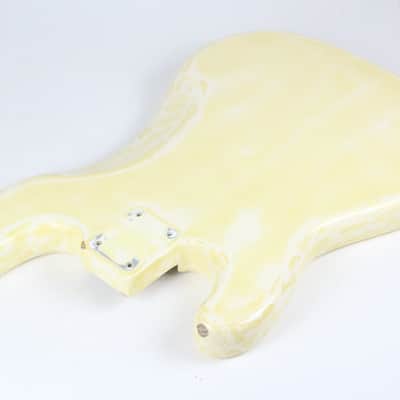 1976-1977 Vintage Fender Precision Bass Olympic White/Blonde ~Refin~ 4-Bolt BODY PBass 1970s USA image 12