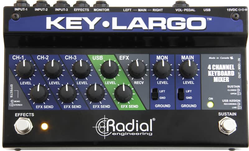Radial Key-Largo Keyboard Mixer with Balanced DI Outs image 1