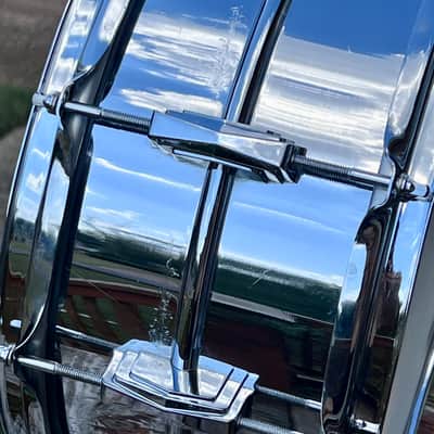 Vintage 1960’s Ludwig LM 402 Supraphonic 6.5x14" 10-Lug Aluminum Snare Drum with Keystone Badge - CLEAN image 11
