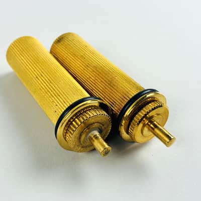 Gibson Vintage Gold Nashville Bridge Anchor Bushings and Thumb wheel's. (Pair) – 1970s/80s 70s/80s image 2