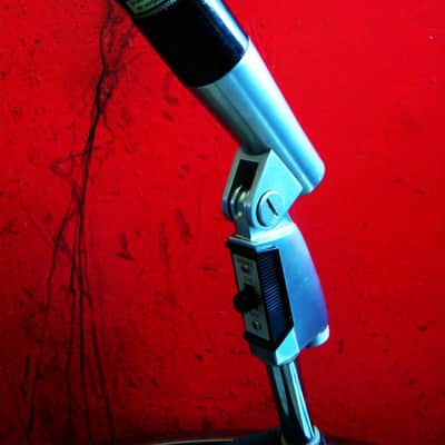 Vintage 1970's Shure 545S Unidyne III dynamic cardioid microphone w Atlas DS14 desk stand prop display repair 545 SM57 image 7
