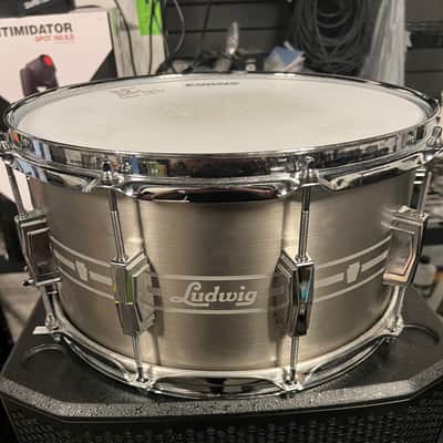 Ludwig LSTSLS0714 Heirloom Stainless Steel 7x14” Snare Drum with Imperial Lugs 2017 - Present - Brushed Engraved Stainless Steel image 5
