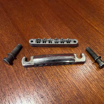 Gibson Aged Custom Shop Les Paul Tailpiece with studs and faber Abr-1 image 2