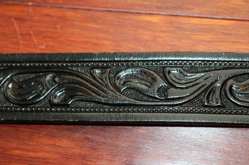 Awesome Tooled Leather Guitar Strap made by "Looper" image 1
