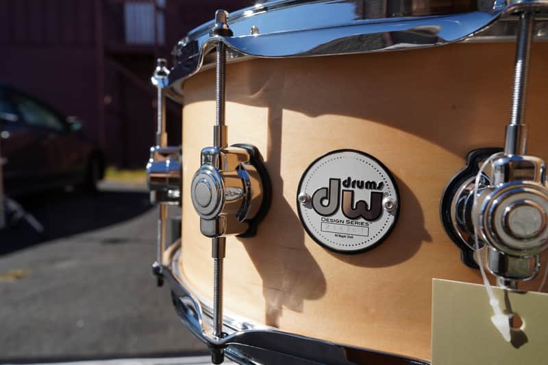 DW Design Series  - Natural Satin Lacquer - 6 x 14" Maple Snare Drum (2025) image 1