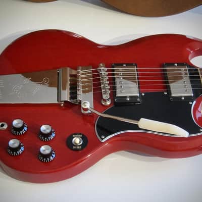 Gibson SG Standard with Maestro Vibrola, Hang Tags & OHSC Circa-2019-Cherry Stained Mahogany image 9