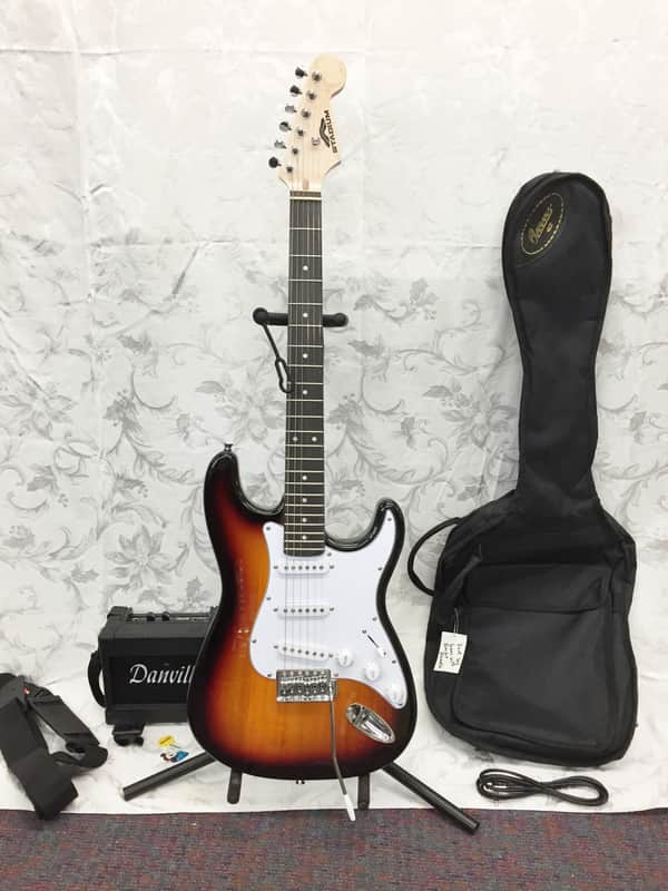 Stadium Electric Guitar Bundle-Includes Amp, Strap, Tuner, Cord, Picks, Gig Bag! image 1