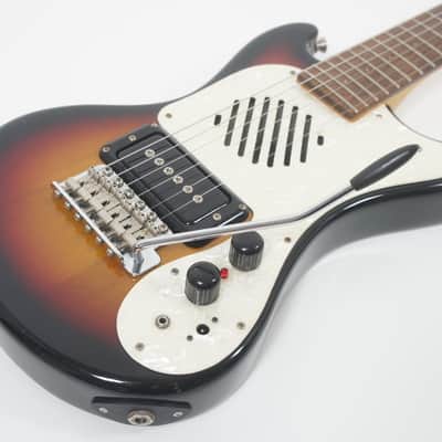 MarineRider MR-1 SunBurst Mosrite Ventures Copy Built-in Amp travel guitar Made in JAPAN image 3