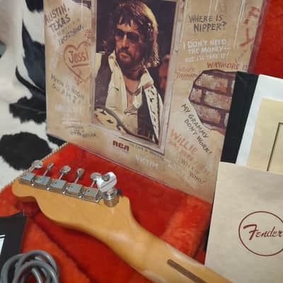1997 Fender Telecaster '52 USA Reissue AVRI Telecaster w/ Waylon Jennings-Style Leather Cover- Tweed Case & COA! image 18