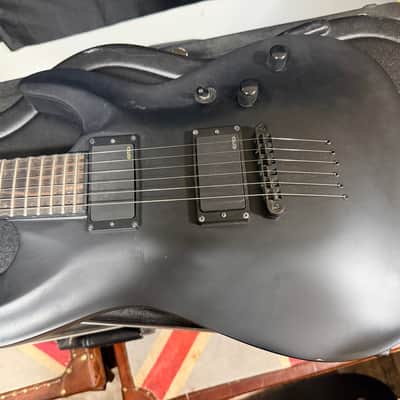 Schecter C-1 Platinum Blackout Satin Black Electric Guitar image 2