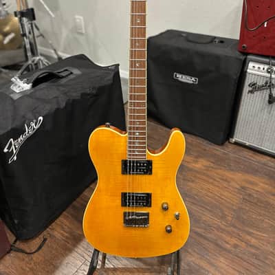 Fender Special Edition Custom Telecaster FMT HH with Laurel Fretboard 2019 - Present - Amber image 1