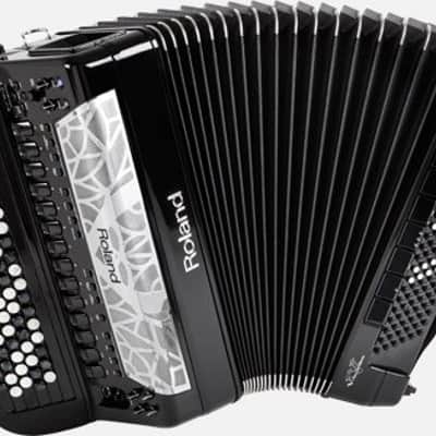 NEW Black Roland FR-8XB-BK Digital Chromatic Button Accordion 92 120 image 1