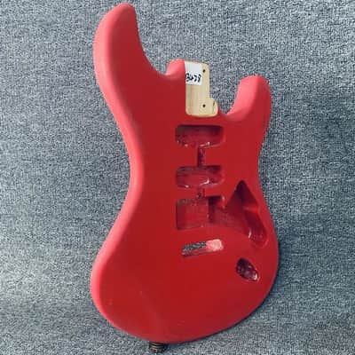 HSS Red Basswood Guitar Strat Style Body image 6