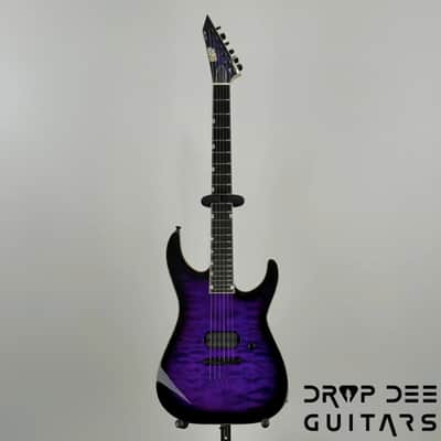 ESP USA M-I NTB NT Electric Guitar w/ Case - Dark Purple Sunburst image 2