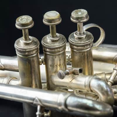 Vintage 1910-1920s J.W. York & Sons Baritone Euphonium with Hardcase image 7