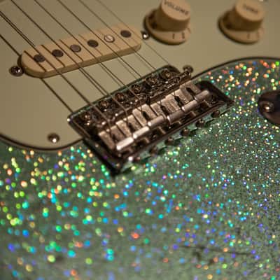 Fender - RLR Partscaster Stratocaster -  Aged Irish Mist Halo-Flake Sparkle  - Robert Cray Pickups image 8