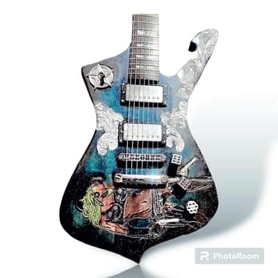 Outlaw Guitar Company - 7 String Iceman 2023 - Holographic Blue image 1
