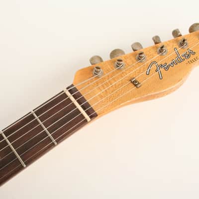 Fender Custom Shop Limited Edition 60 Telecaster Custom Heavy Relic Tahitian Coral over Chocolate 3-Color Sunburst CZ583582 image 5