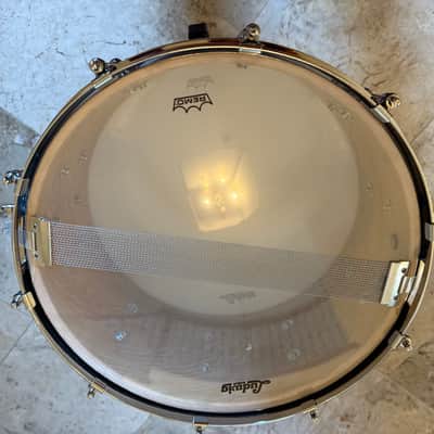 Ludwig Aged Exotic Tamo Ash 6.5x14 Snare Drum Cherry Carmel Lacquer image 15