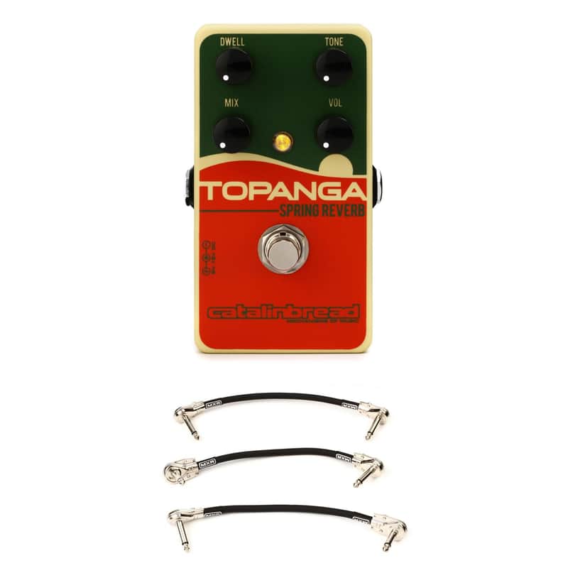 Catalinbread Topanga Spring Reverb Pedal with 3 Patch Cables image 1