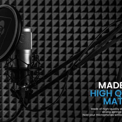 iDance Professional Microphone Pop Filter Shield, Wind Pop Screen with Flexible 360 Degree Gooseneck Clip Stabilizing Arm for Vocal Recording and Live Broadcasting image 8