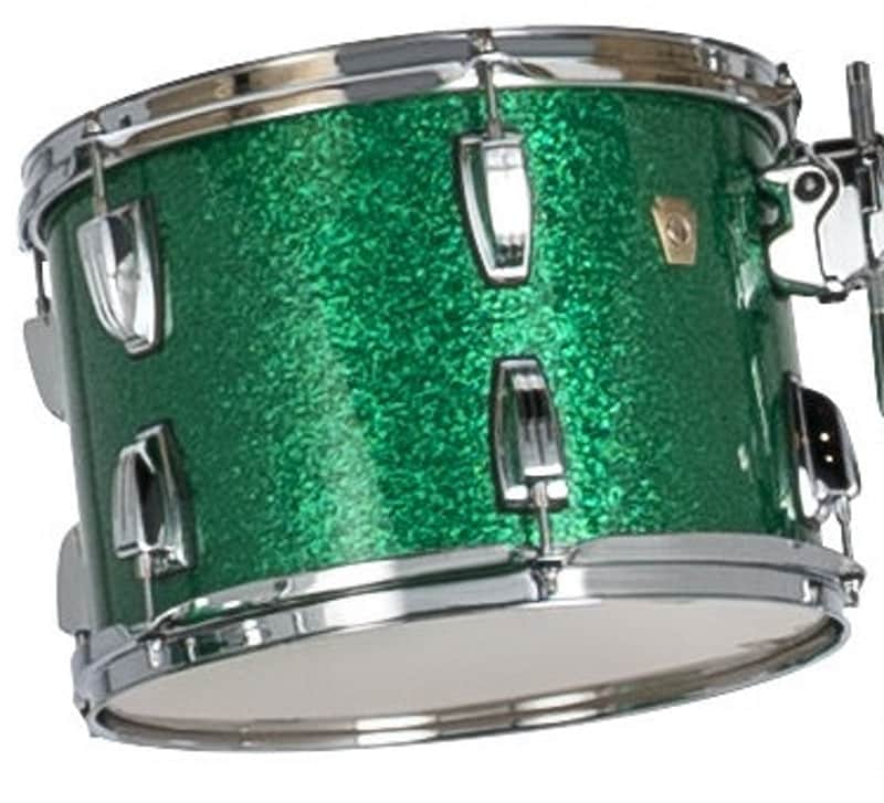 Ludwig *Pre-Order* Classic Maple 8x10" Green Sparkle Rack Tom Tom Drum Atlas Mount | Made in the USA | Special Order | Authorized Dealer image 1