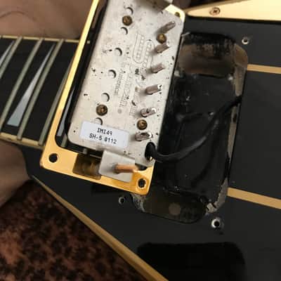 Jackson RR1 Custom Randy Rhoads 1985 San Dimas Custom Shop Offset Flying V Black and gold Pinstripe - PRE Fender era! image 5