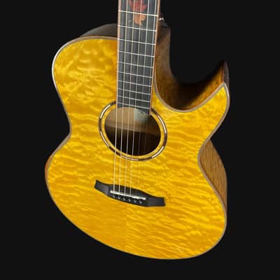 Tanglewood TWX6CESMF Winterleaf Exotic Venetian Cutaway, Quilted Natural image 3
