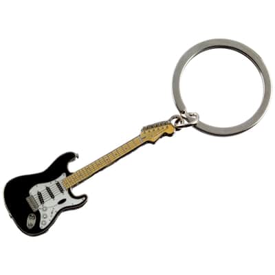 Genuine Fender Stratocaster/Strat Guitar Gift Key Chain, Black Bild 1