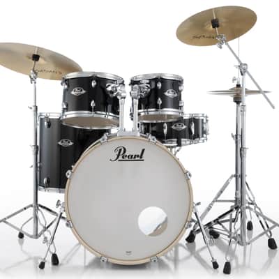 Export 5 Piece Shell Pack 22/16/12/10/14 Jet Black with Hardware (Cymbals Sold Separately) image 7