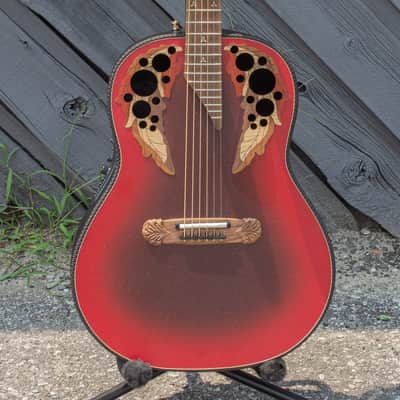 Ovation Adamas 1687GT-2 Deep Bowl Acoustic Electric Guitar Reverse Red Burst 2007 image 1