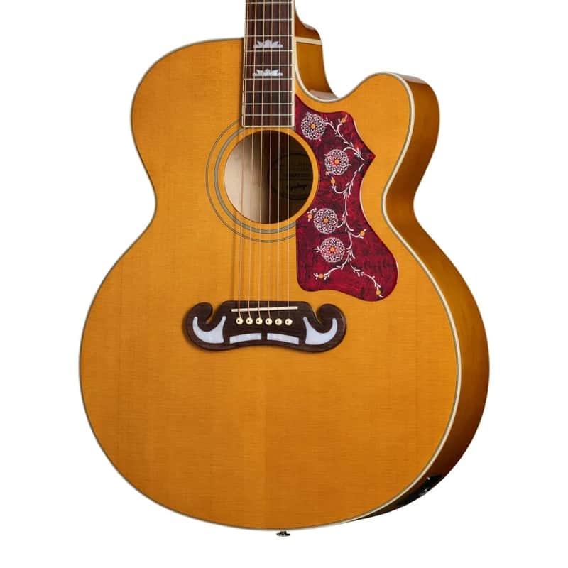 Epiphone J-200 Studio EC Acoustic Electric Guitar - Antique Natural image 1
