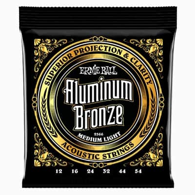 Immagine Med-Light Aluminum-Bronze Acoustic Guitar String Set 12-54 Gauge High-Projection & Definition Copper+Aluminum Blended Alloy-Wnd Over M-Steel Hex-Core - 1