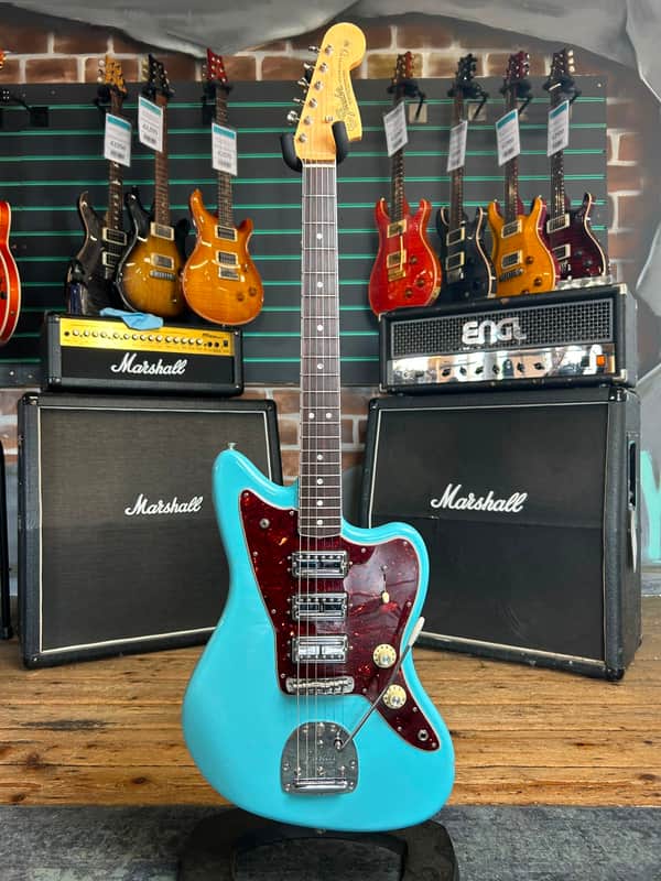 Fender 60th Anniversary Triple Jazzmaster Daphne Blue 2018 Electric Guitar image 1