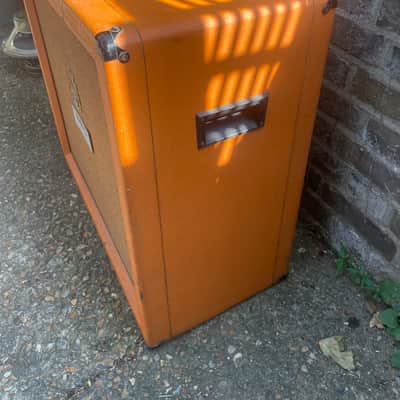 Vintage 1970 1971 Orange 4x12 speaker for amp cabinet empty plywood back very good condition for OR100 120 etc image 3