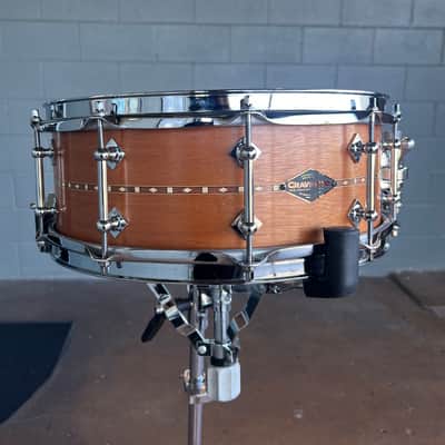 ~WOW!~ Craviotto Custom Shop 5.5x14" Mahogany Snare Drum with Walnut Inlay image 2
