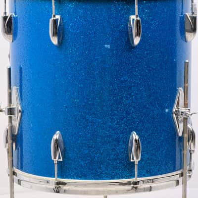 Gretsch 20/12/12/16" 60's Round Badge Drum Set - Blue Sparkle image 23