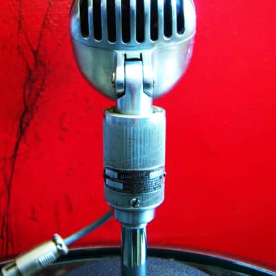 Vintage RARE 1940's Shure 556 dynamic cardioid microphone w Atlas stand Display 55 55S Super 55 image 5