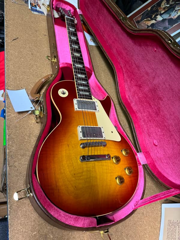 Gibson 1958 Les Paul Re-issue 2022 - Washed Cherry Sunburst image 1