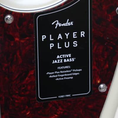 New Fender Player Plus Jazz Bass with New Fender Gig Bag Olympic Pearl White image 13