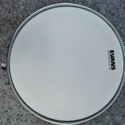 Ludwig No. 400 Supraphonic 5x14" 10-Lug Aluminum Snare Drum with Pointed Blue/Olive Badge 1969 - 1979 - Chrome-Plated image 10