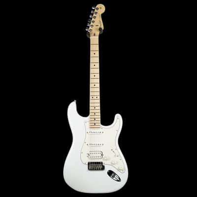 Fender Jaunes Stratocaster HSS - Luna White Satin image 3