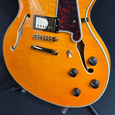 D'Angelico Excel DC Semi-Hollow Body Electric Guitar Amber Finish w/ OHSC image 4