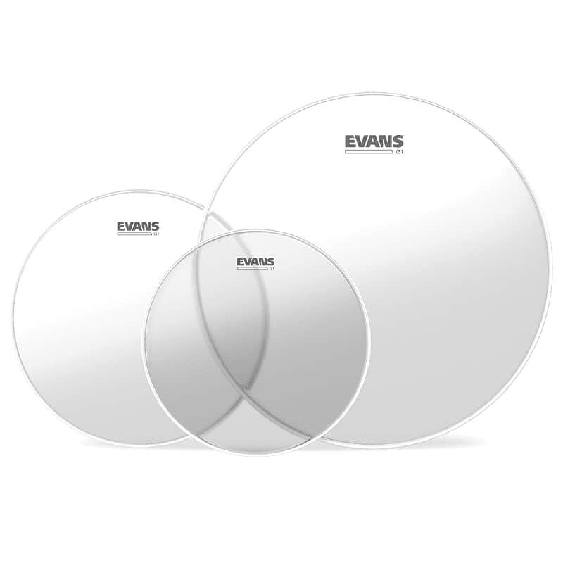 Evans ETP-G1CLR-S G1 Standard Clear (12/13/16") Tom Drum Head Pack image 1