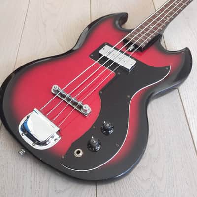 Teisco SG BASS 24" 1960s redburst image 1